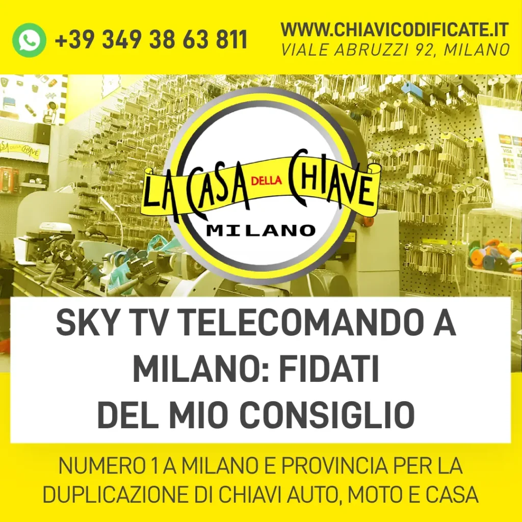 Sky TV Telecomando a Milano fidati del mio consiglio
