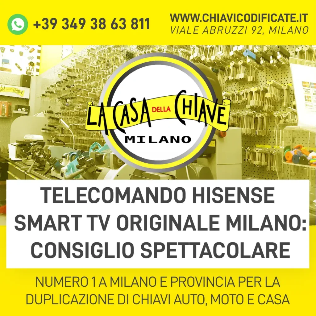 Telecomando Hisense smart tv originale Milano consiglio spettacolare