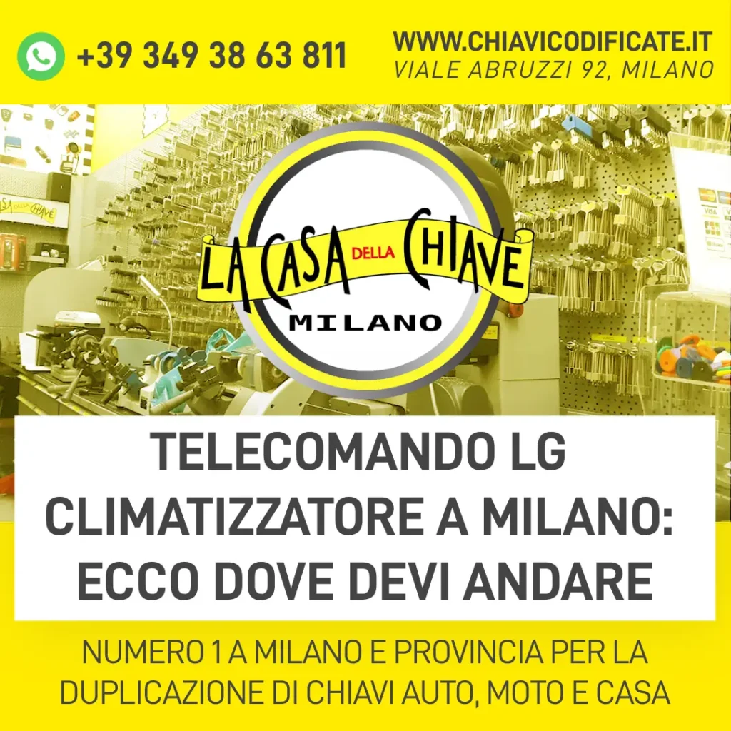 Telecomando LG climatizzatore a Milano ecco dove devi andare