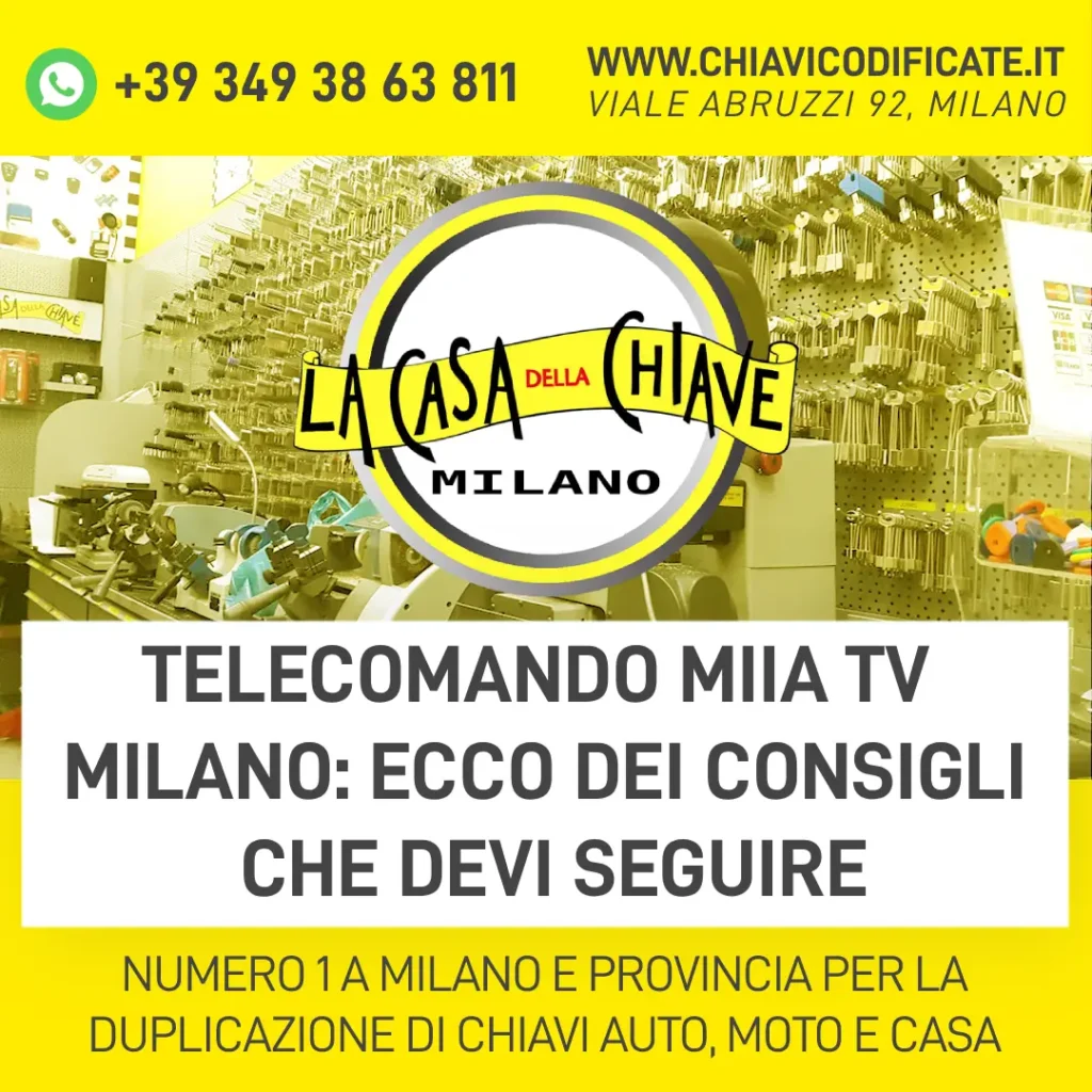 Telecomando Miia tv Milano ecco dei consigli che devi seguire