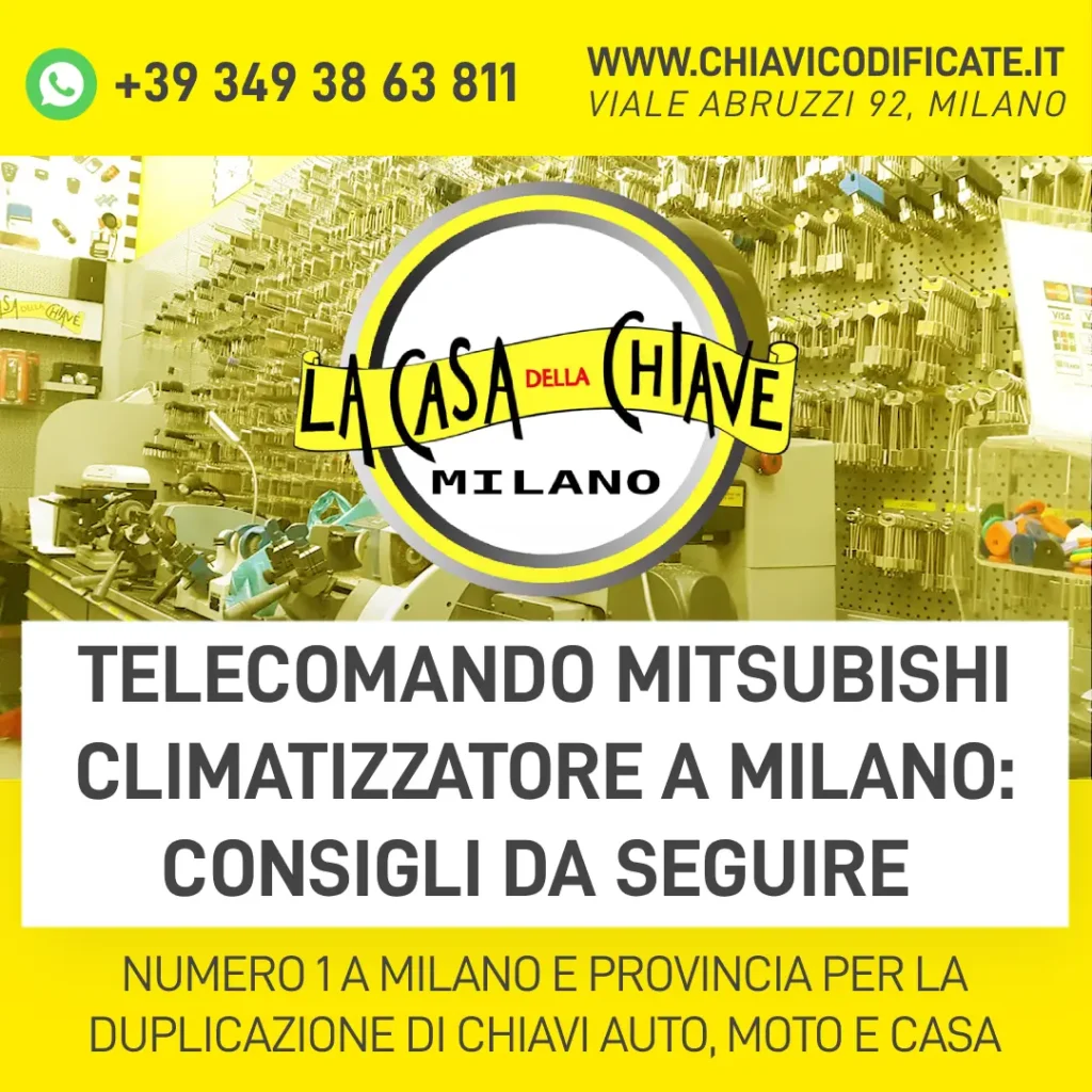 Telecomando Mitsubishi climatizzatore a Milano consigli da seguire
