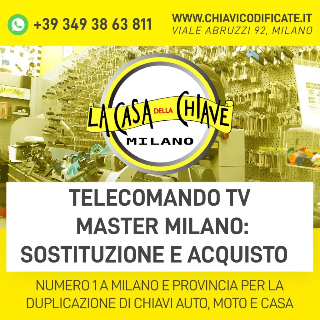Telecomando TV Master Milano sostituzione e acquisto