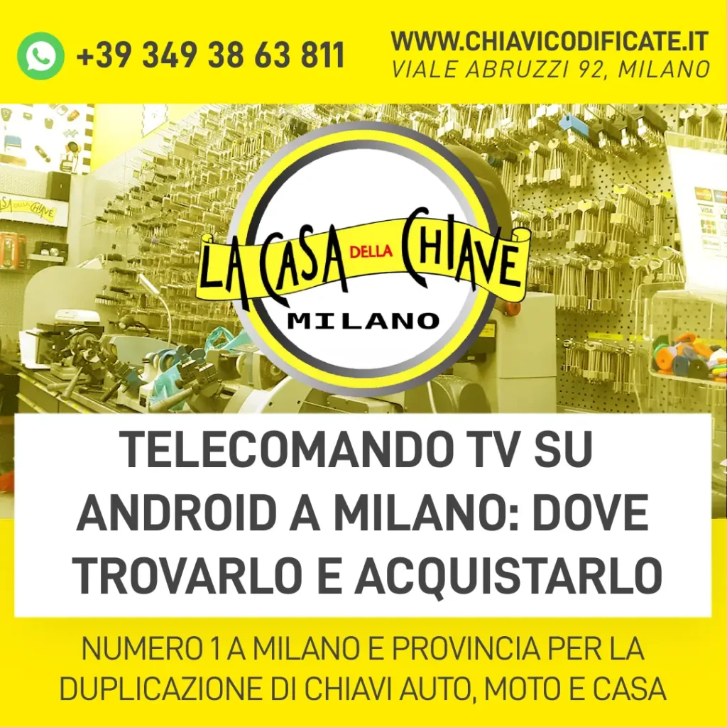 Telecomando Tv su Android a Milano dove trovarlo e acquistarlo