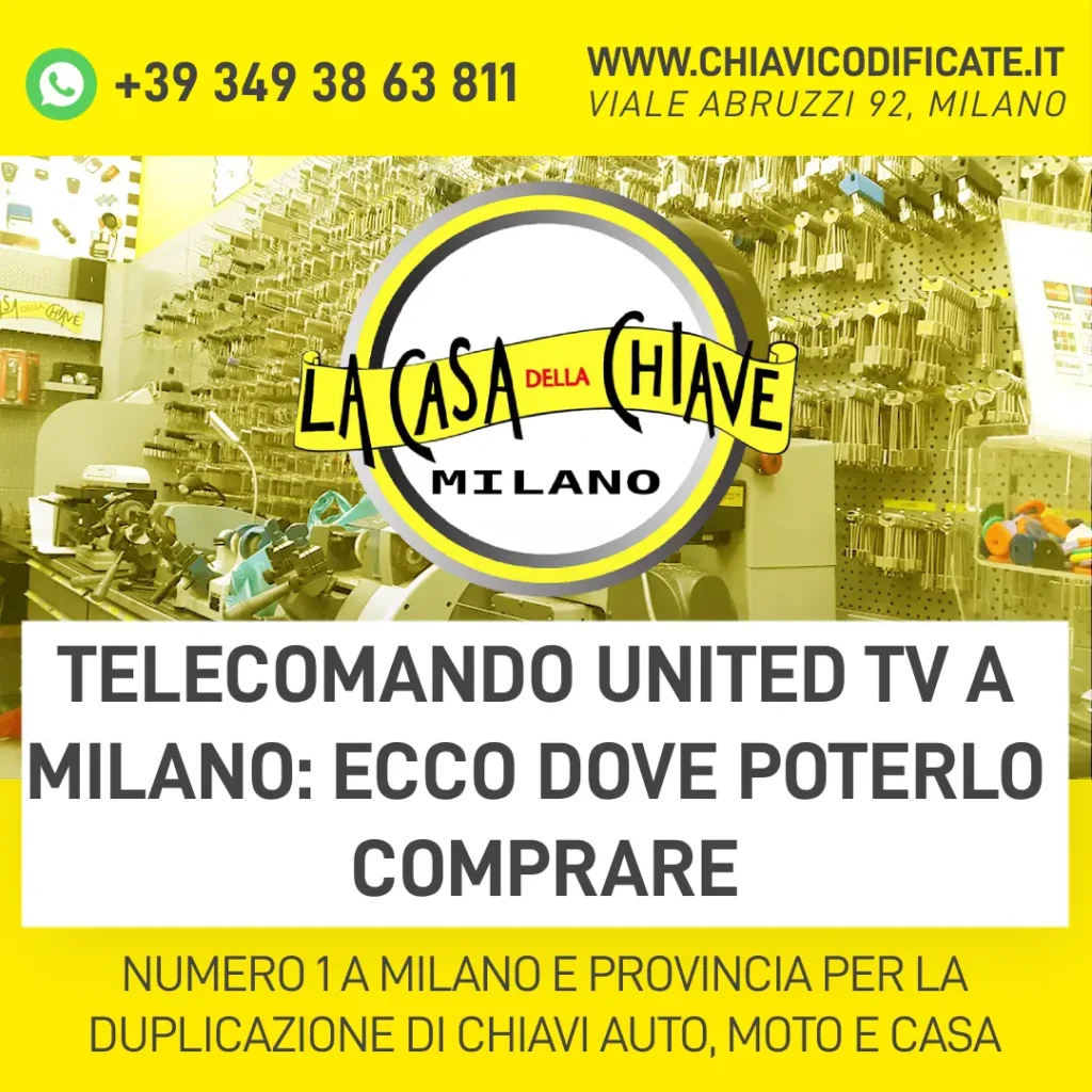 Telecomando United TV a Milano ecco dove poterlo comprare