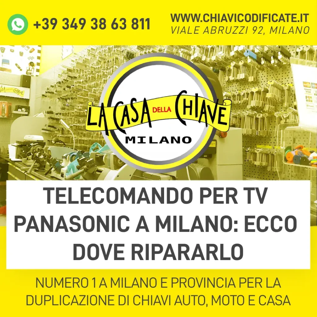 Telecomando per TV Panasonic a Milano ecco dove ripararlo
