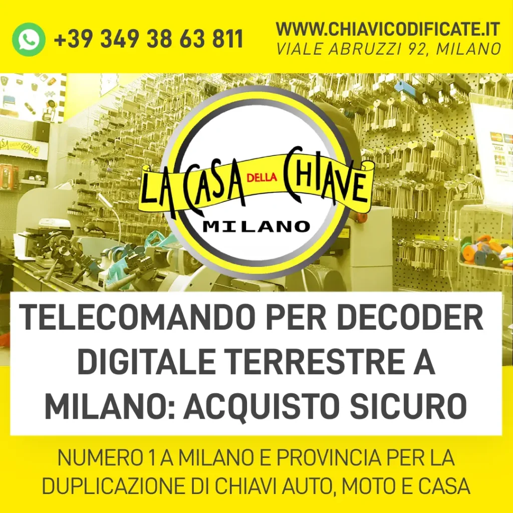 Telecomando per decoder digitale terrestre a Milano acquisto sicuro