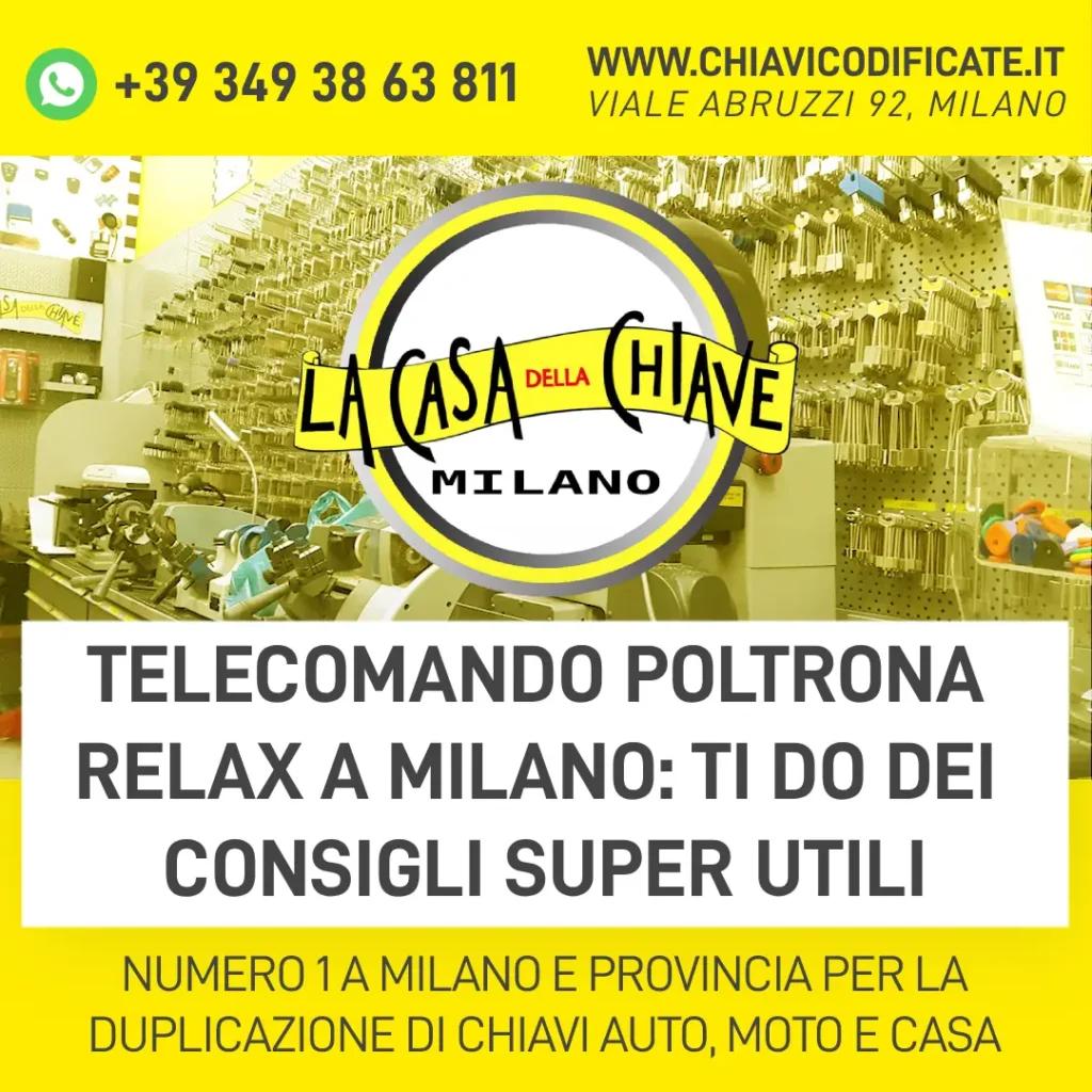 Telecomando poltrona relax a Milano ti do dei consigli super utili