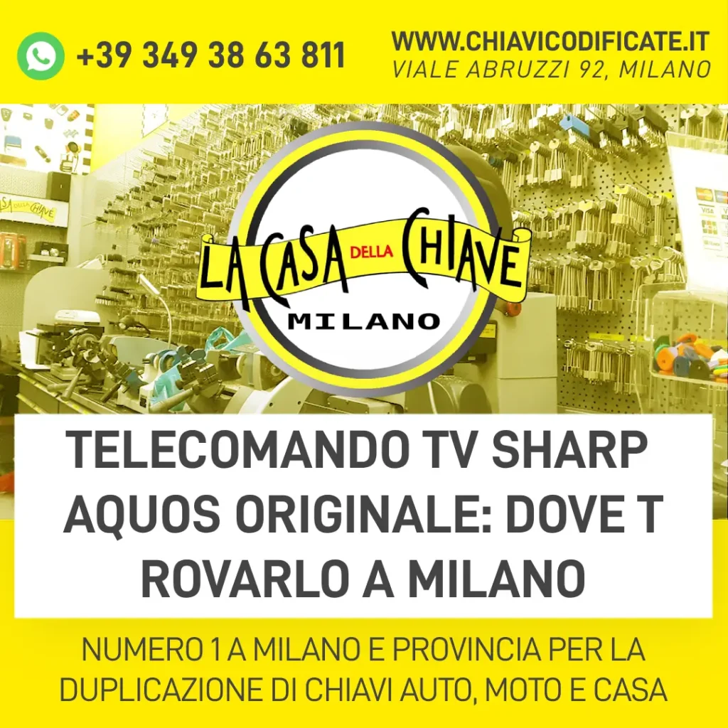 Telecomando tv Sharp Aquos originale dove trovarlo a Milano