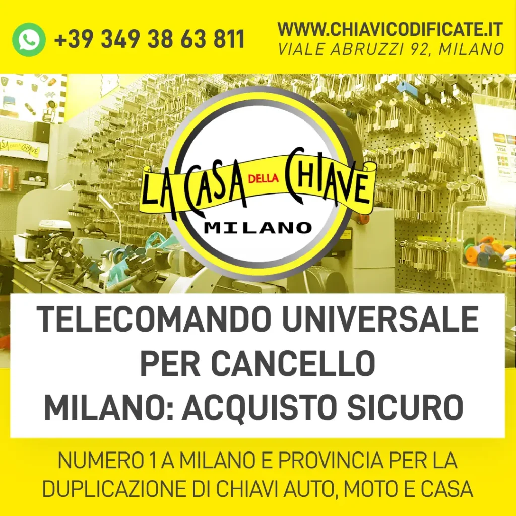 Telecomando universale per cancello Milano acquisto sicuro