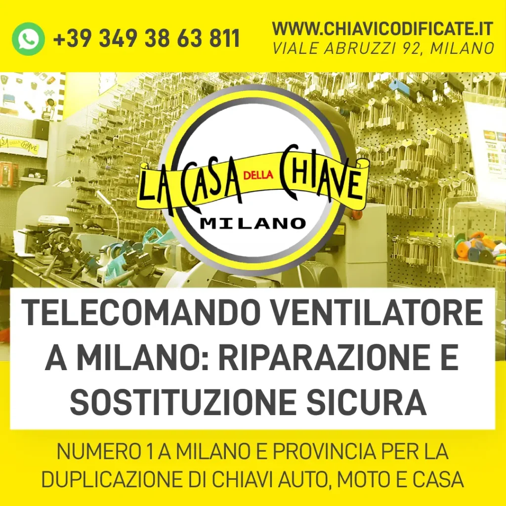 Telecomando ventilatore a Milano riparazione e sostituzione sicura