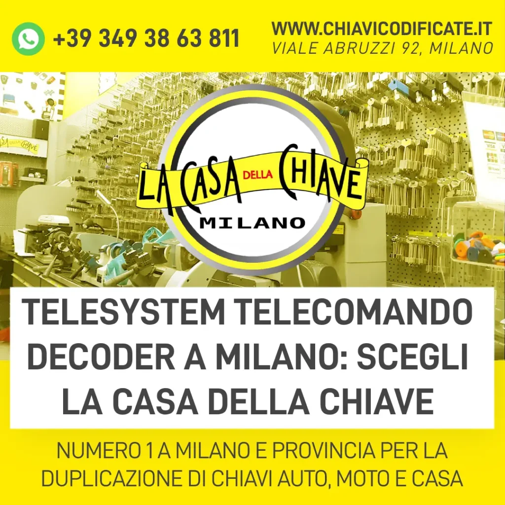 Telesystem telecomando decoder a Milano scegli la casa della chiave