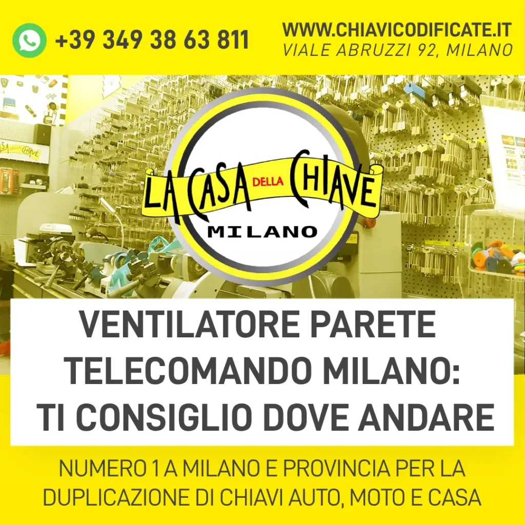 Ventilatore parete telecomando Milano ti consiglio dove andare