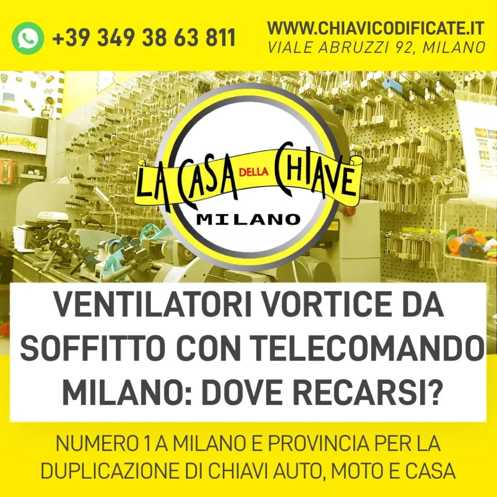 Ventilatori vortice da soffitto con telecomando Milano dove recarsi