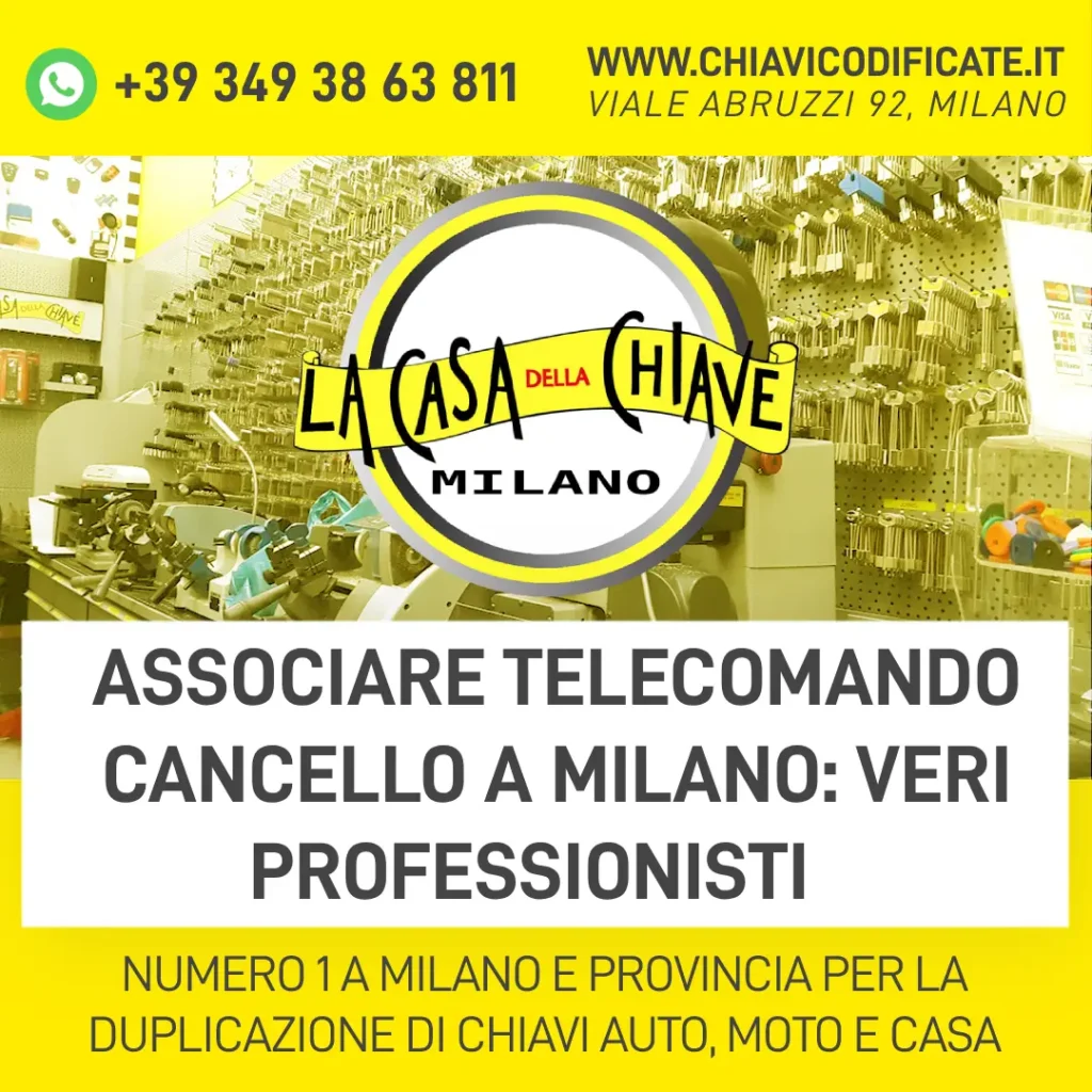 Associare telecomando cancello a Milano veri professionisti