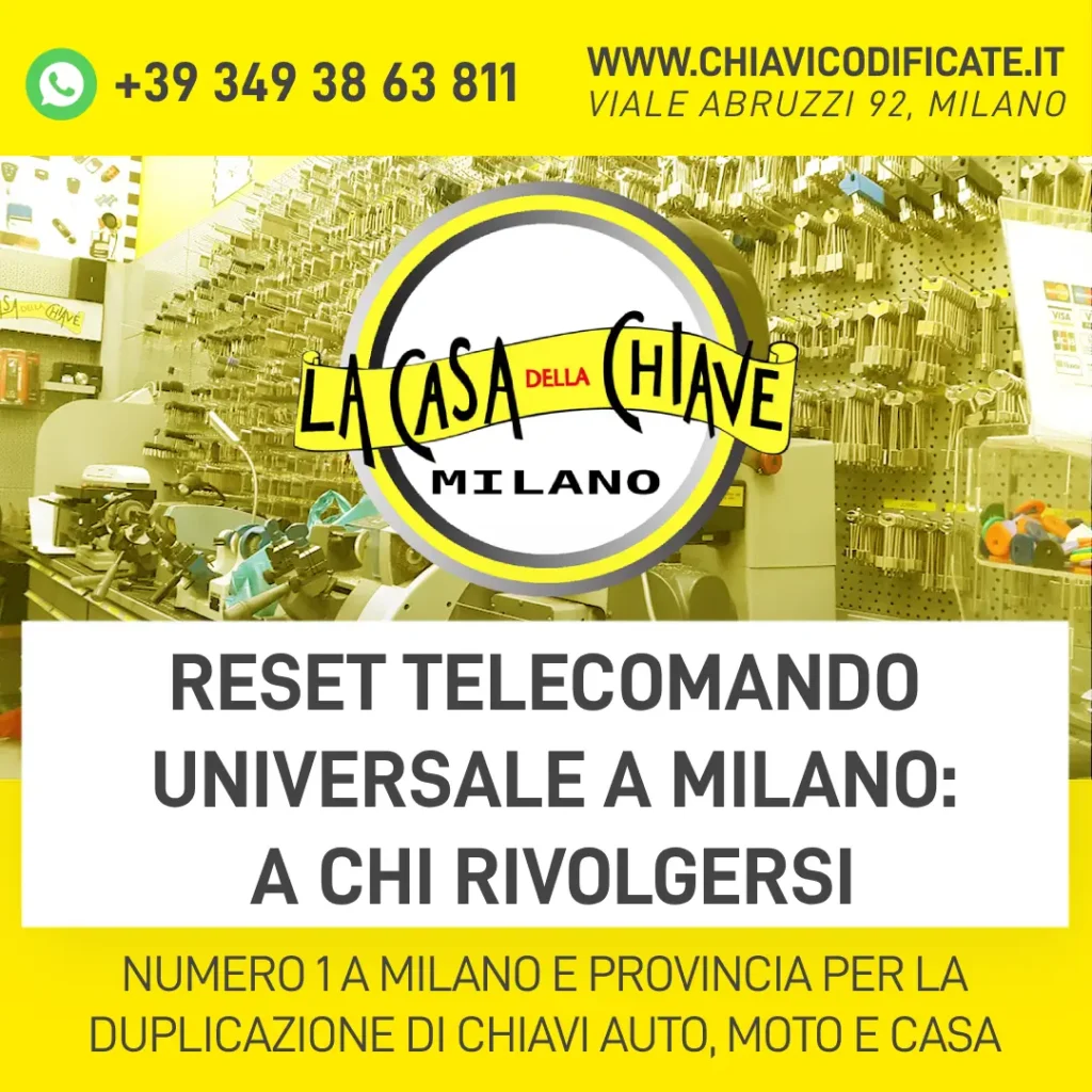Reset telecomando universale a Milano a chi rivolgersi