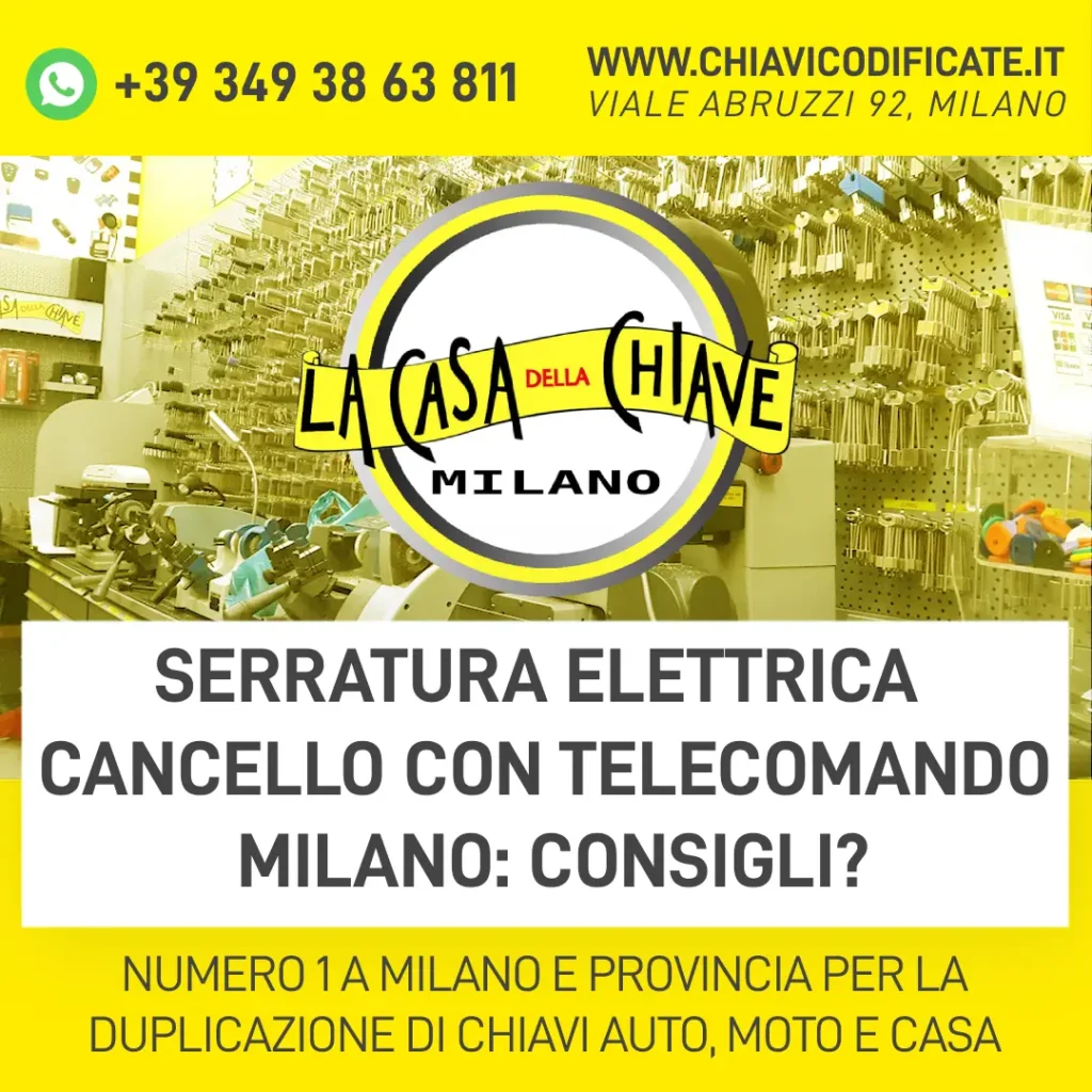 Serratura elettrica cancello con telecomando Milano consigli