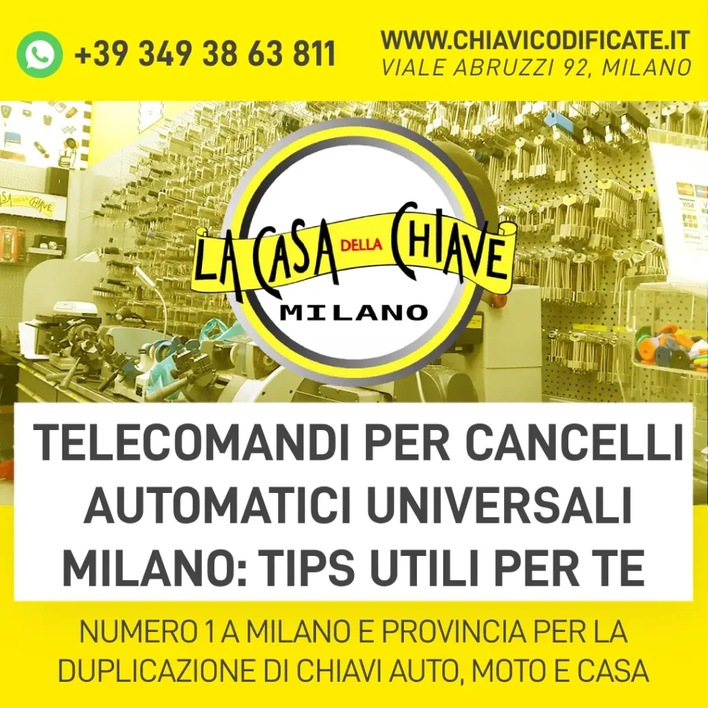 Telecomandi per cancelli automatici universali Milano tips utili per te