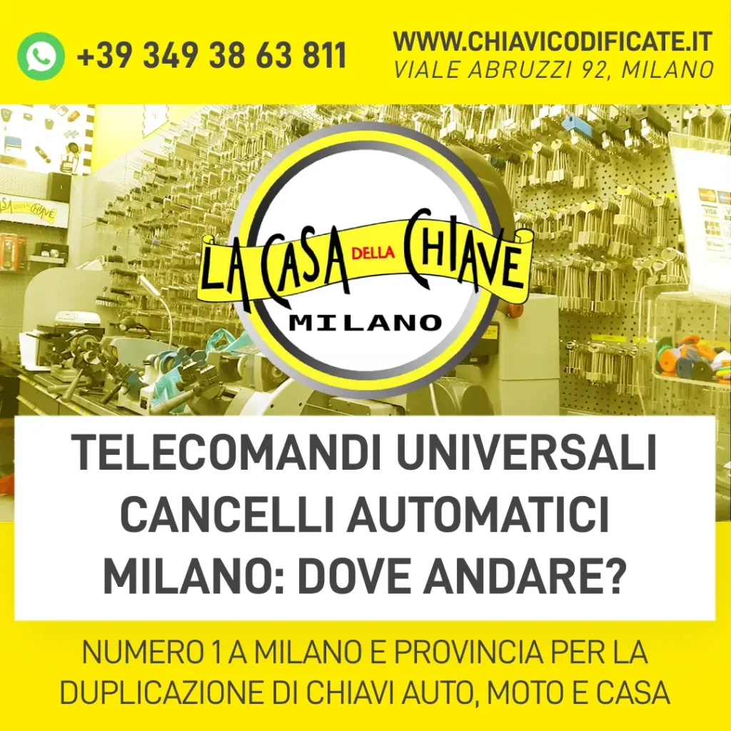 Telecomandi universali cancelli automatici Milano dove andare