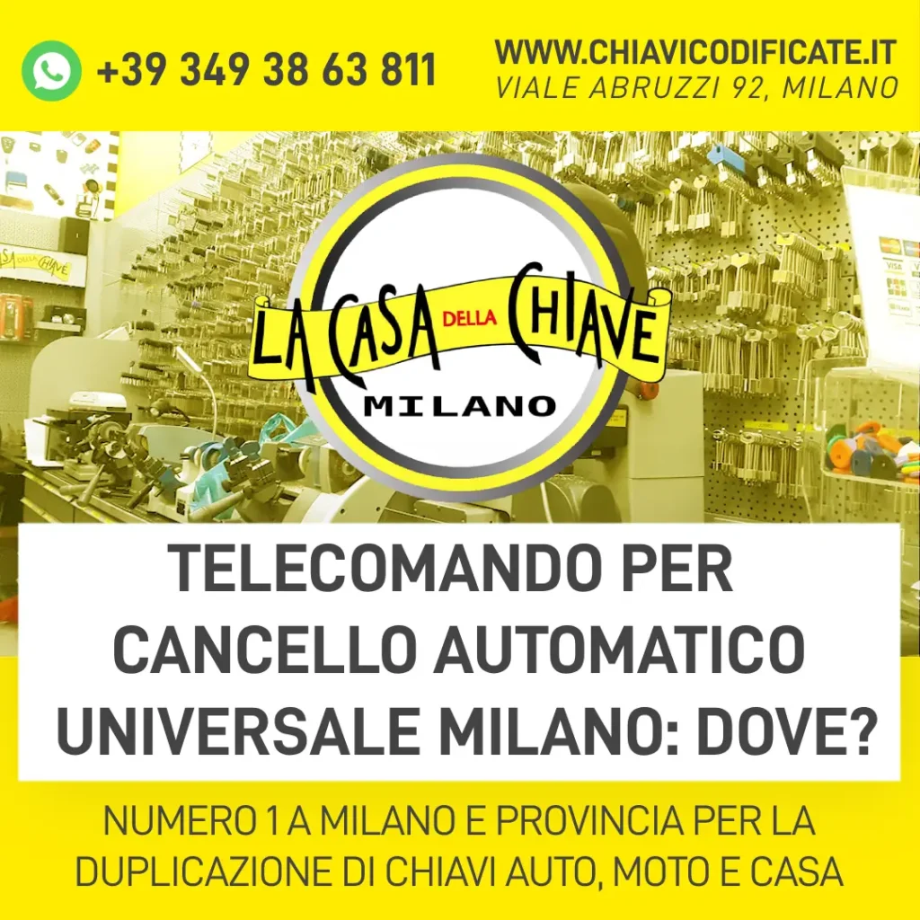 Telecomando per cancello automatico universale Milano dove