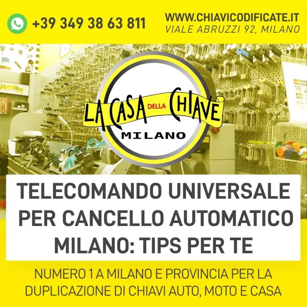 Telecomando universale per cancello automatico Milano tips per te