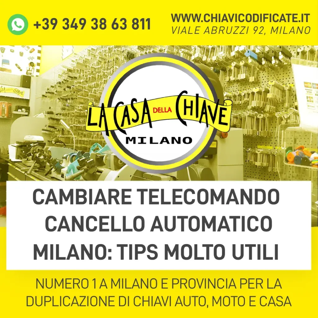 Cambiare telecomando cancello automatico Milano tips molto utili