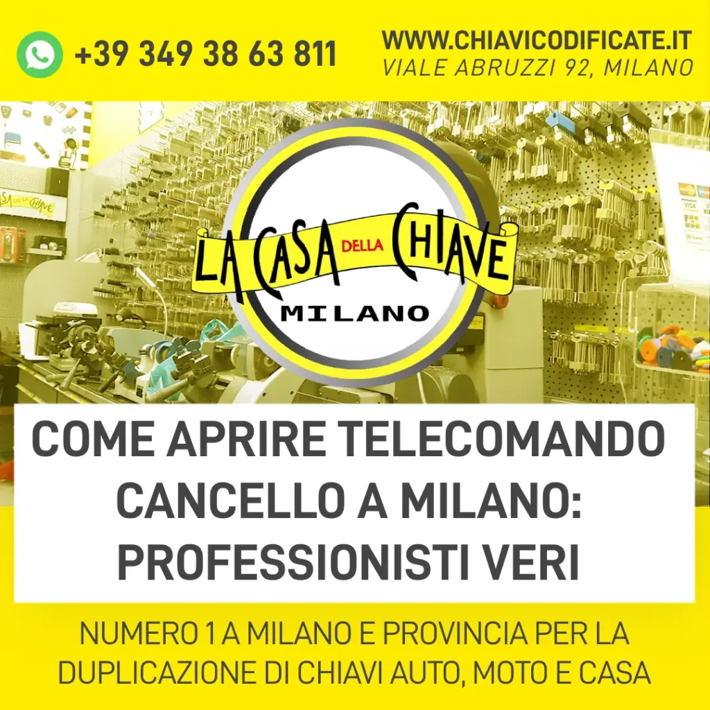 Come aprire telecomando cancello a Milano professionisti veri