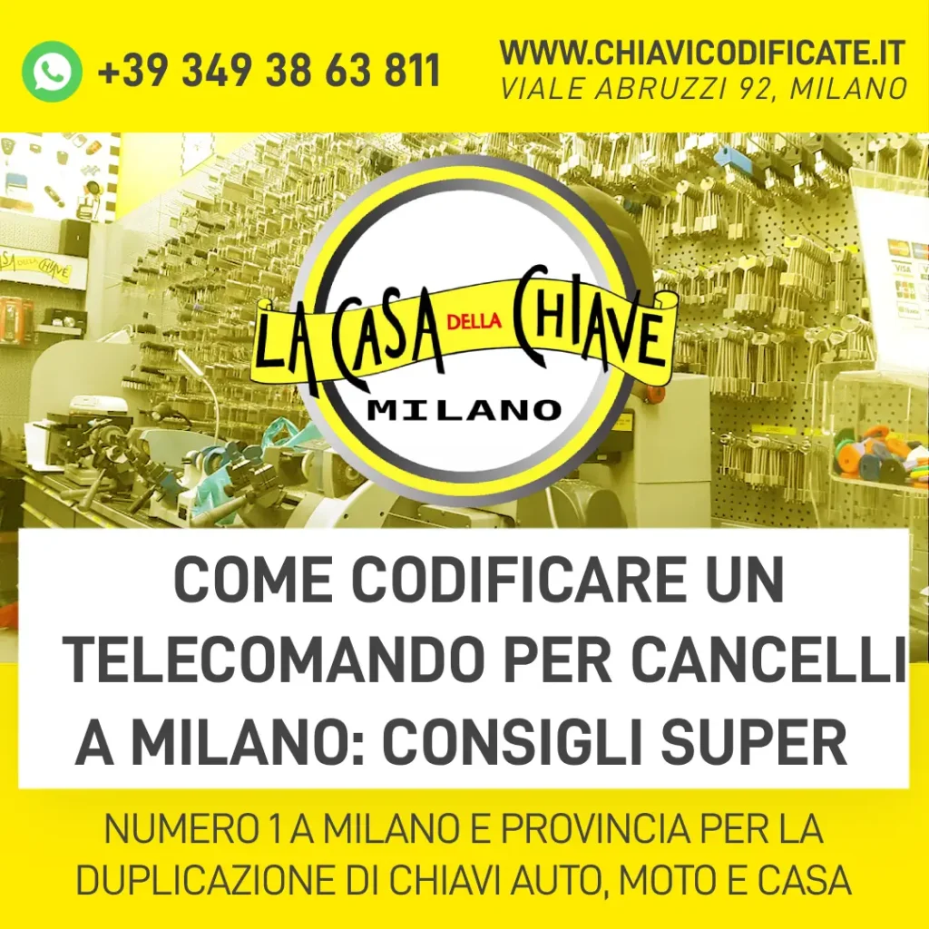 Come codificare un telecomando per cancelli a Milano consigli super