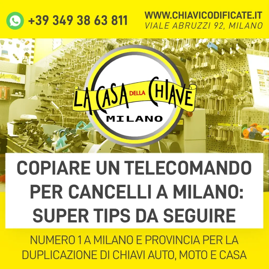 Copiare un telecomando per cancelli a Milano super tips da seguire