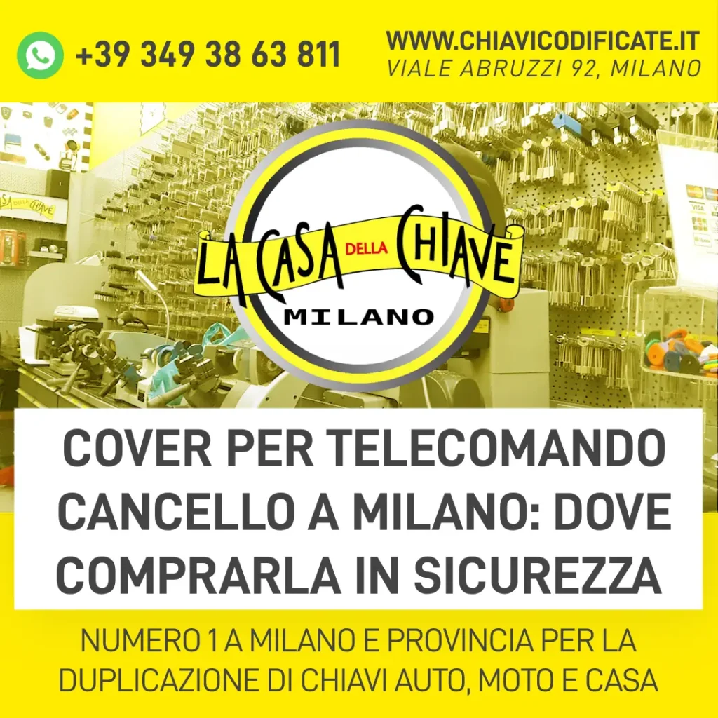 Cover per telecomando cancello a Milano dove comprarla in sicurezza