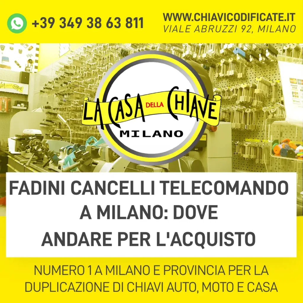 Fadini cancelli telecomando a Milano dove andare per l'acquisto