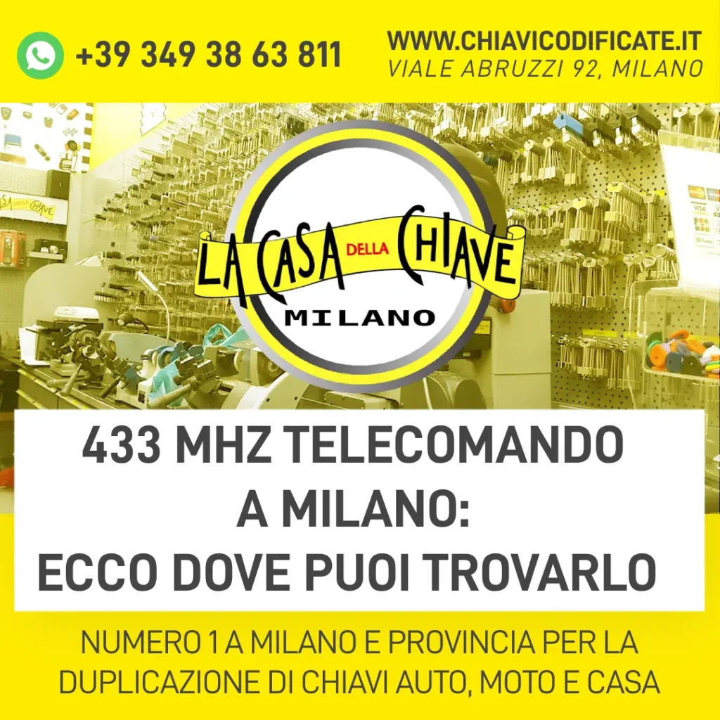 433 mhz telecomando a Milano: ecco dove puoi trovarlo