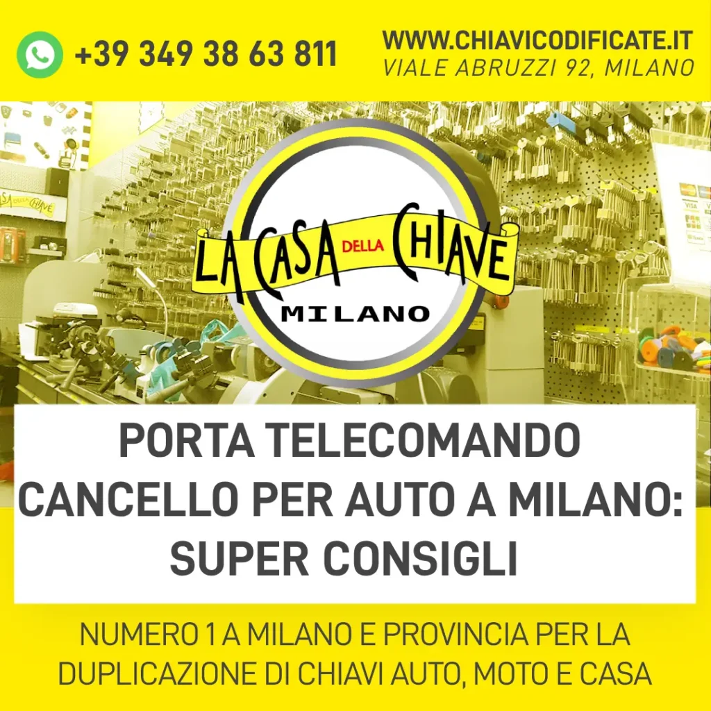 Porta telecomando cancello per auto a Milano super consigli