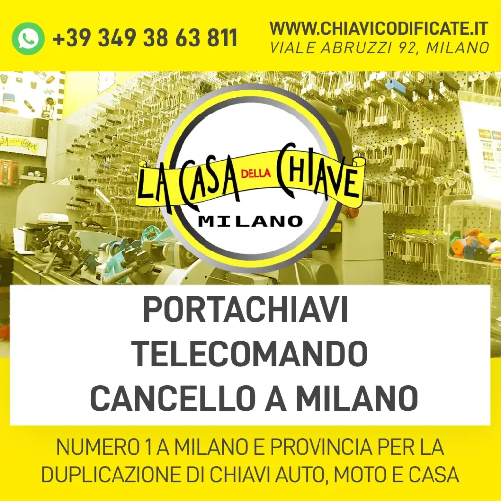 Portachiavi telecomando cancello a Milano