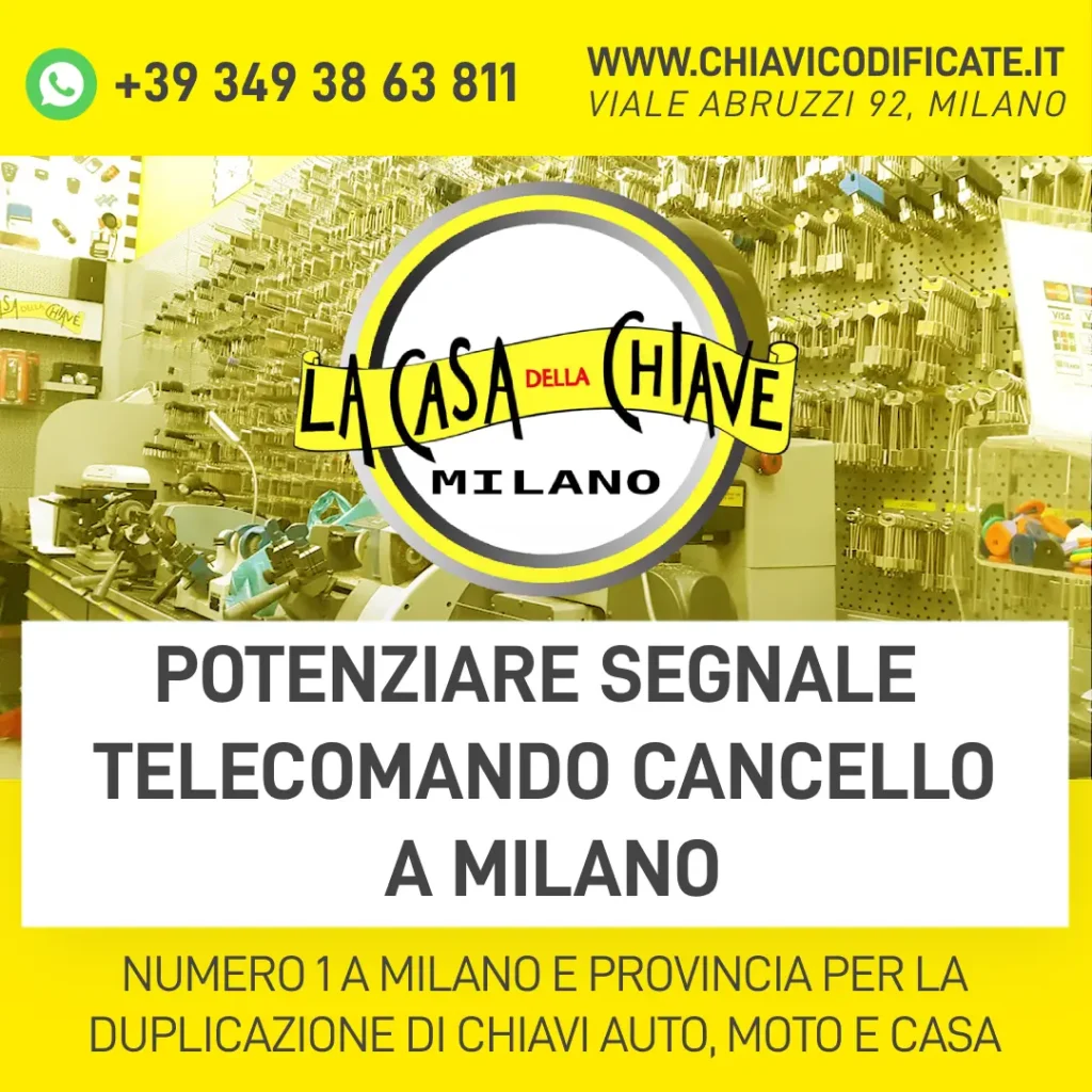 Potenziare segnale telecomando cancello a Milano