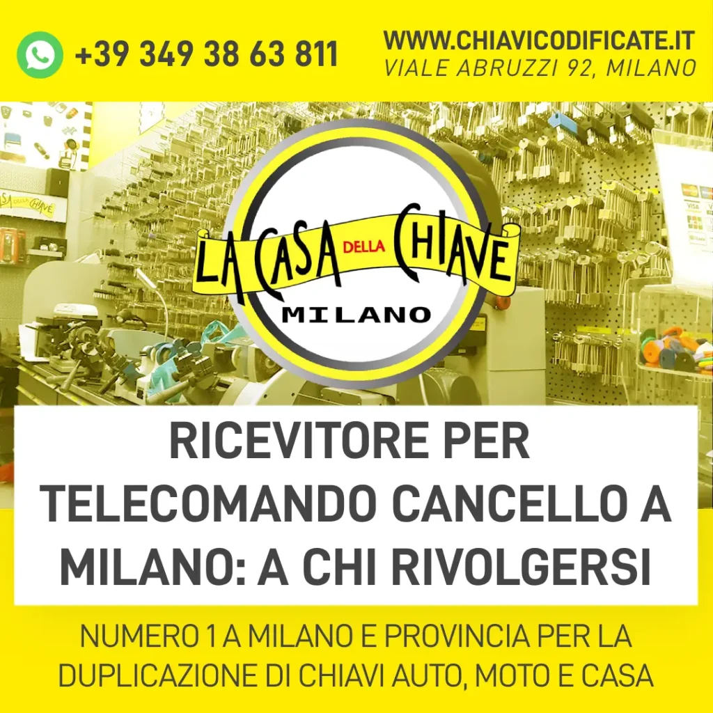 Ricevitore per telecomando cancello a Milano a chi rivolgersi