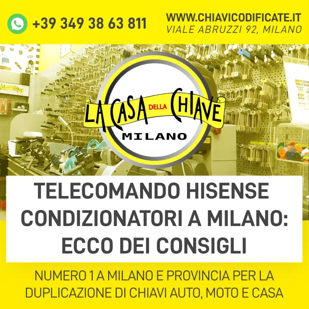 Telecomando Hisense condizionatori a Milano ecco dei consigli