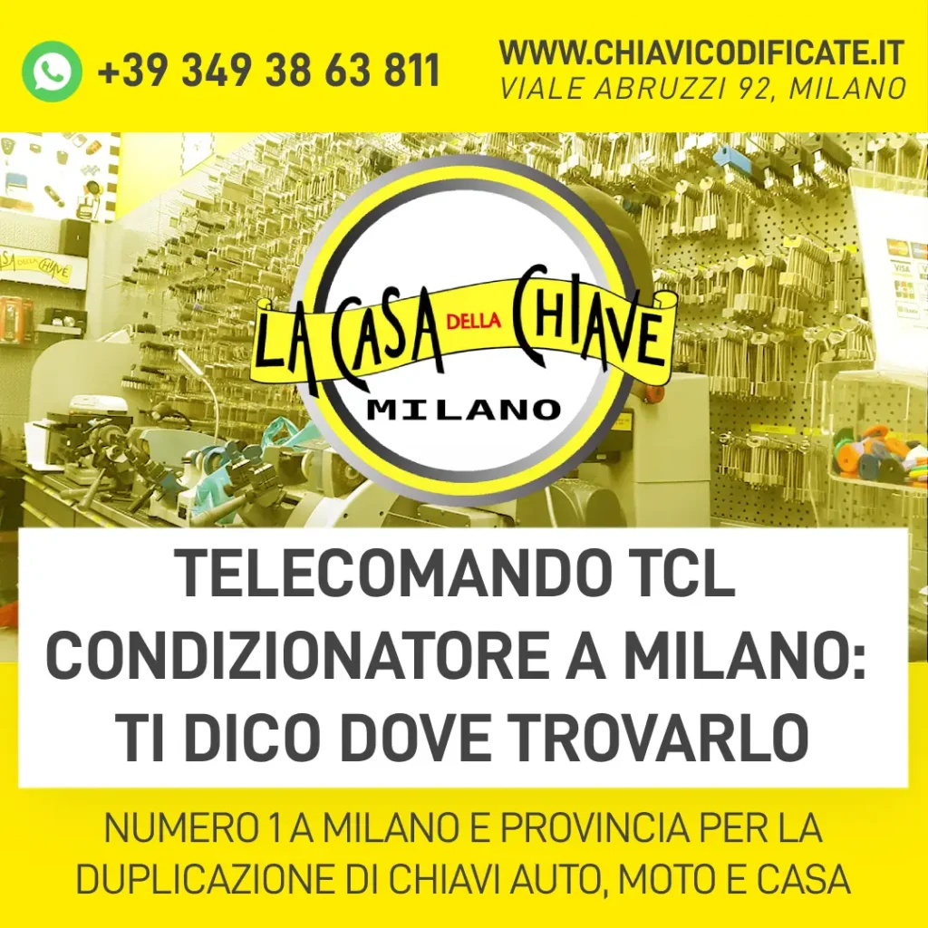 Telecomando Tcl condizionatore a Milano ti dico dove trovarlo