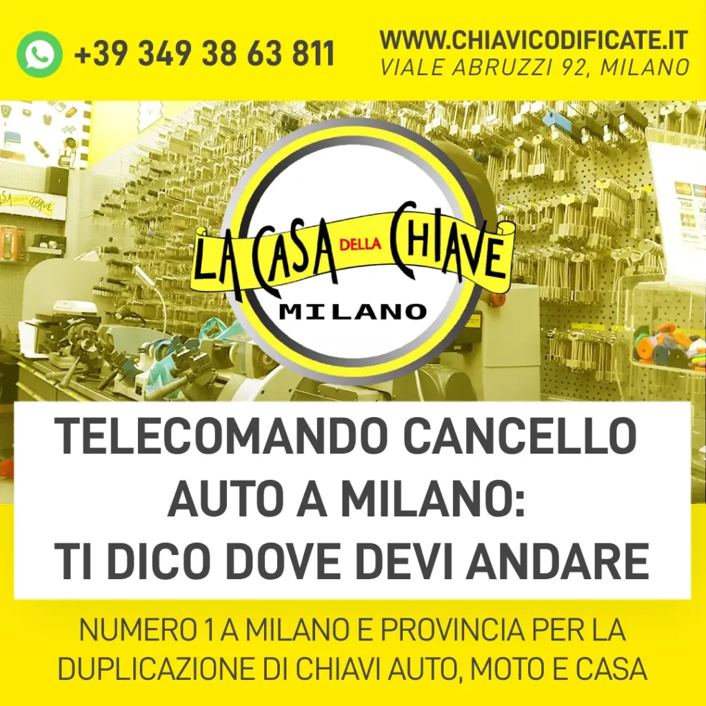 Telecomando cancello auto a Milano ti dico dove devi andare