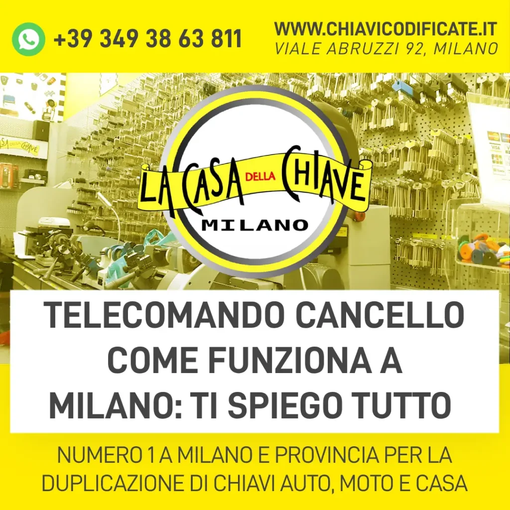 Telecomando cancello come funziona a Milano ti spiego tutto
