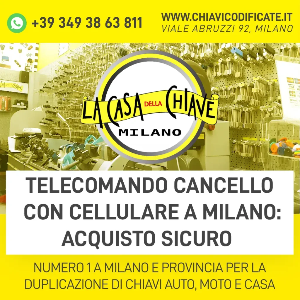 Telecomando cancello con cellulare a Milano acquisto sicuro