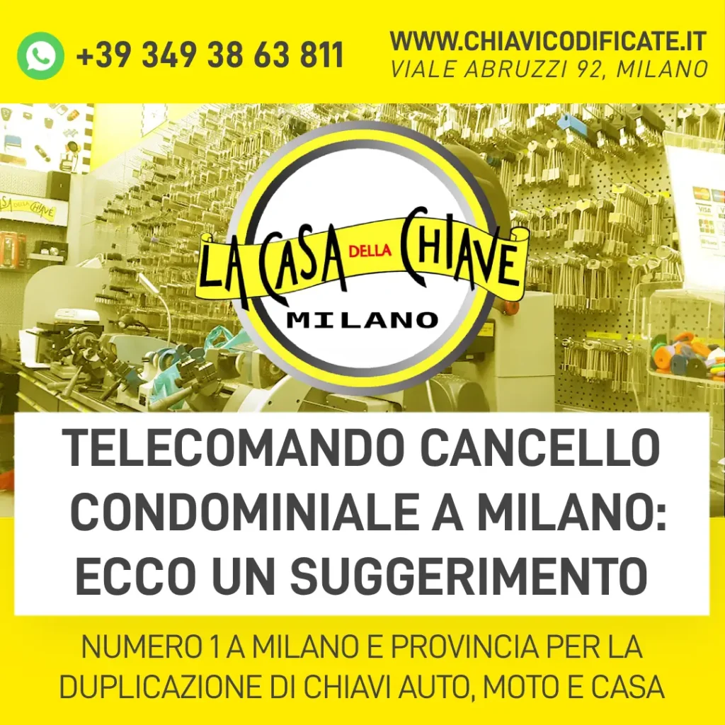 Telecomando cancello condominiale a Milano ecco un suggerimento