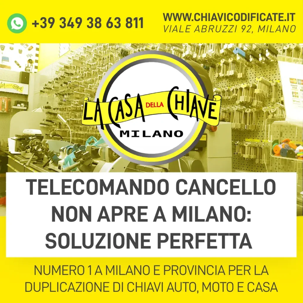 Telecomando cancello non apre a Milano soluzione perfetta