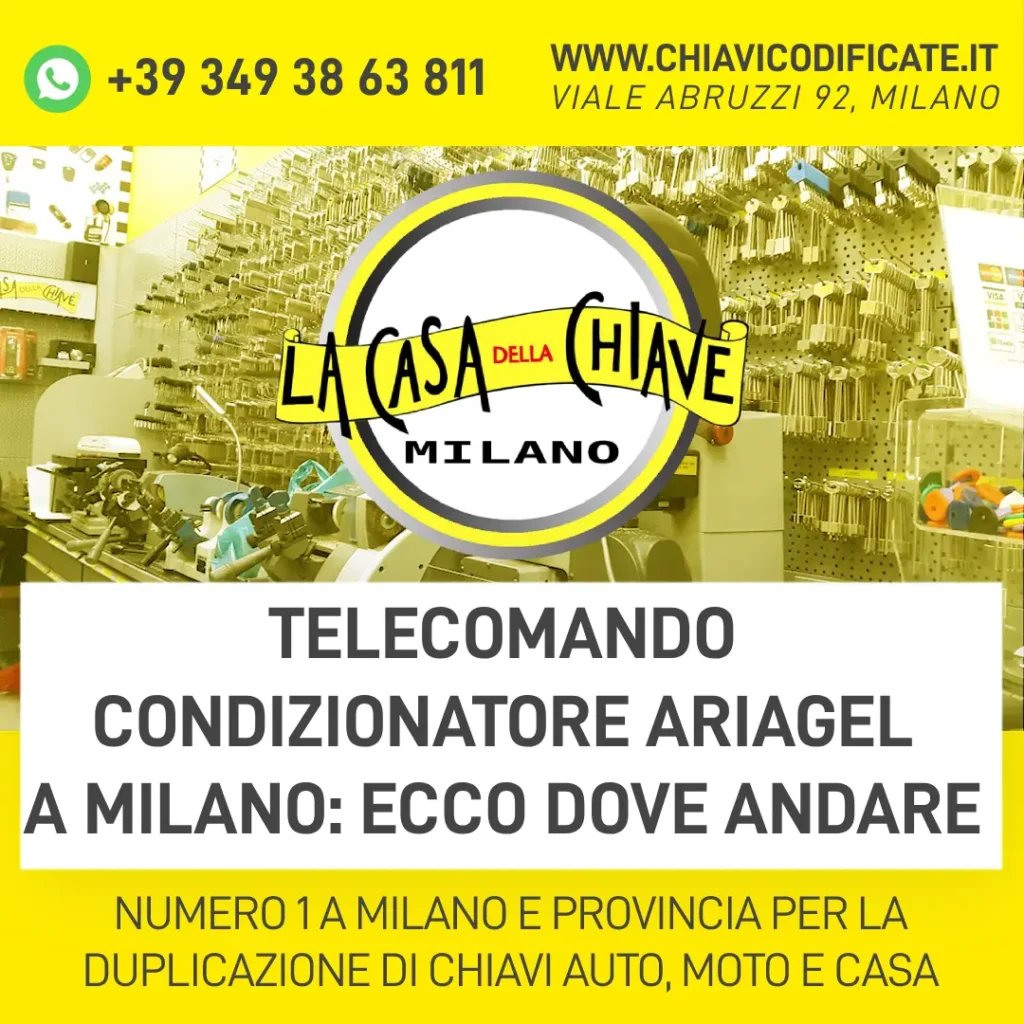 Telecomando condizionatore Ariagel a Milano ecco dove andare