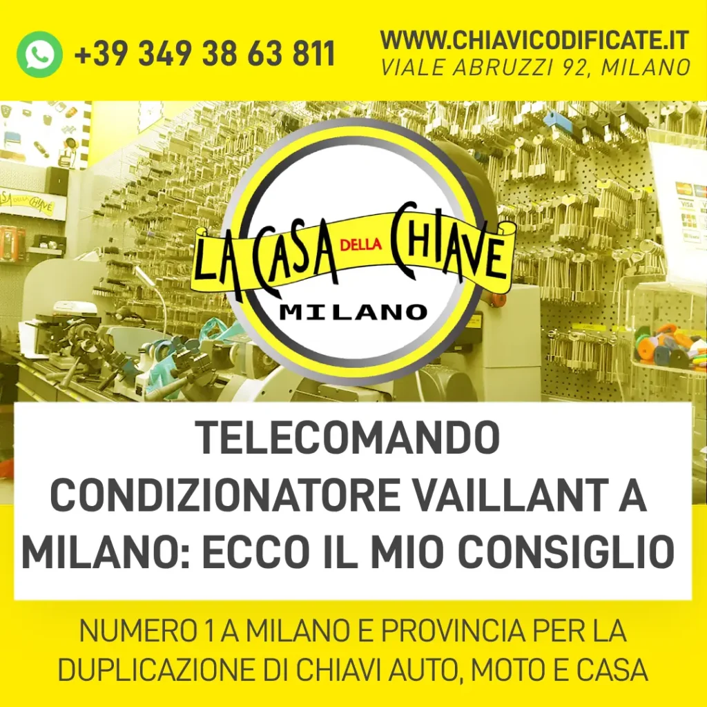 Telecomando condizionatore Vaillant a Milano ecco il mio consiglio