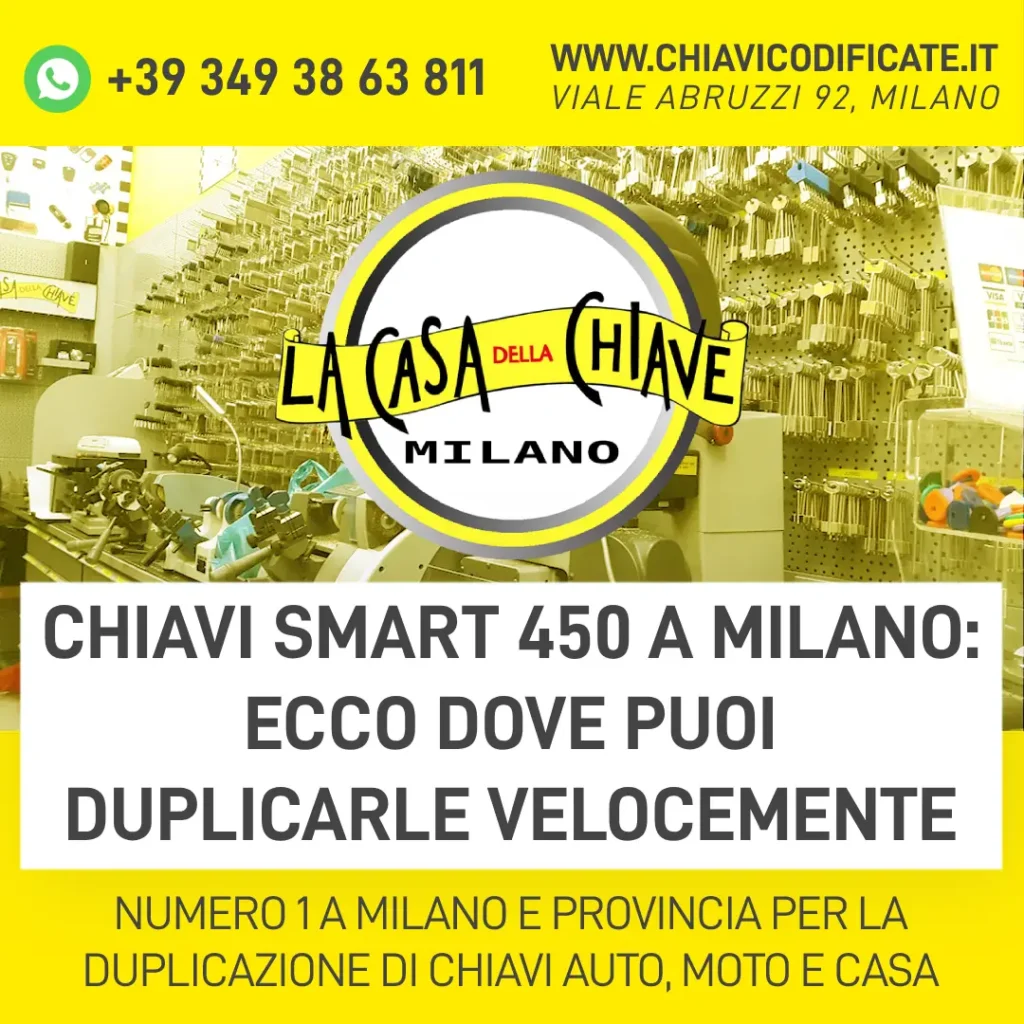 Chiavi smart 450 a Milano ecco dove puoi duplicarle velocemente