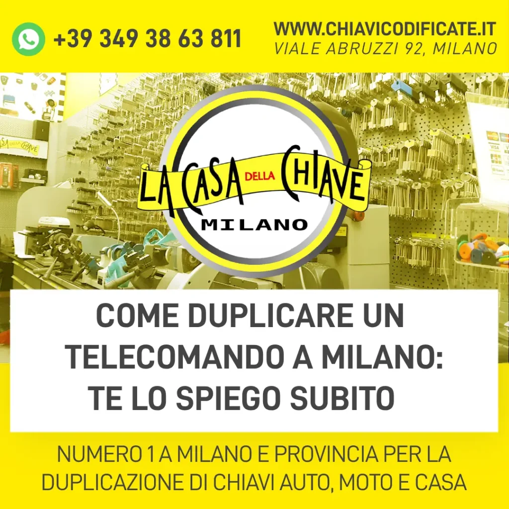 Come duplicare un telecomando a Milano te lo spiego subito