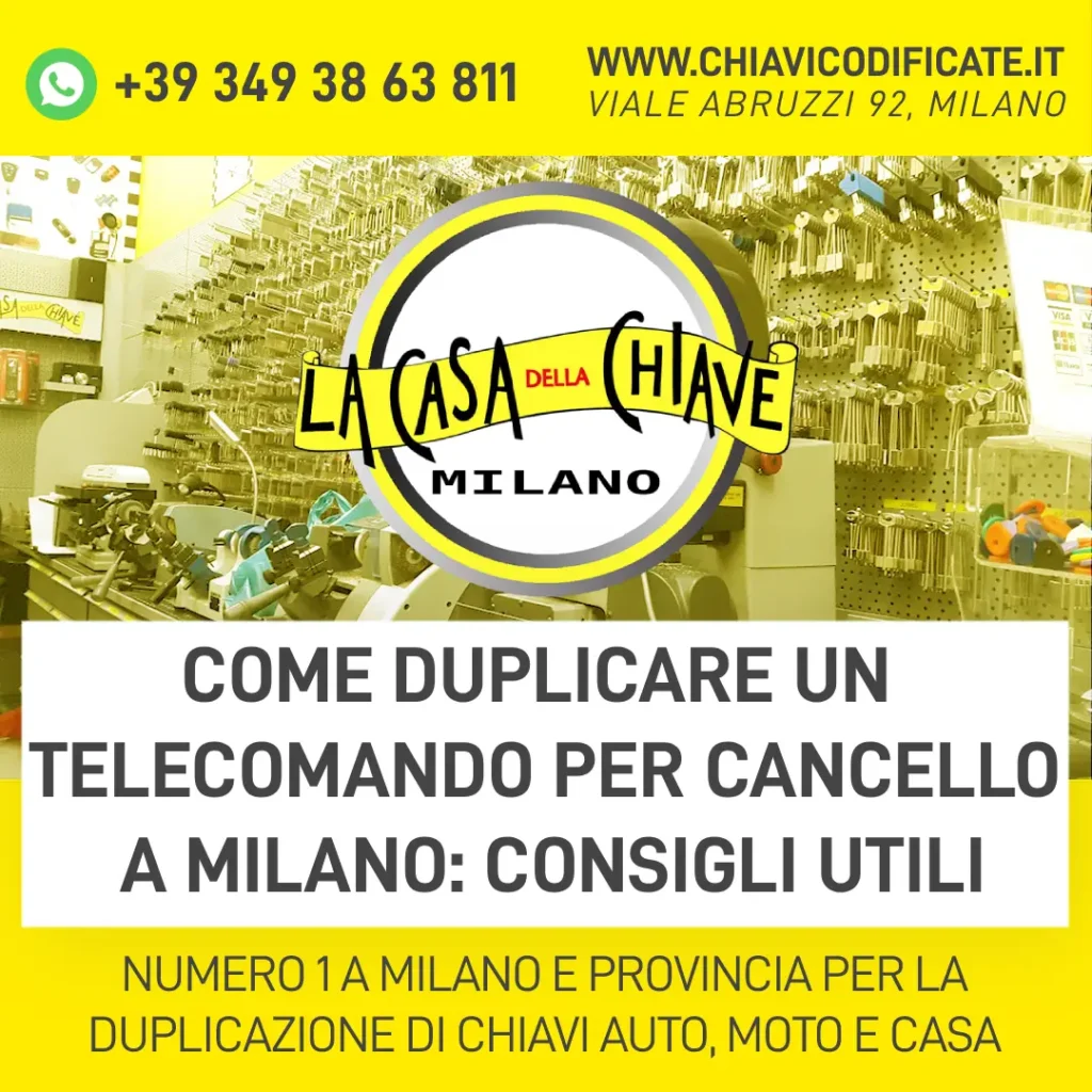 Come duplicare un telecomando per cancello a Milano consigli utili