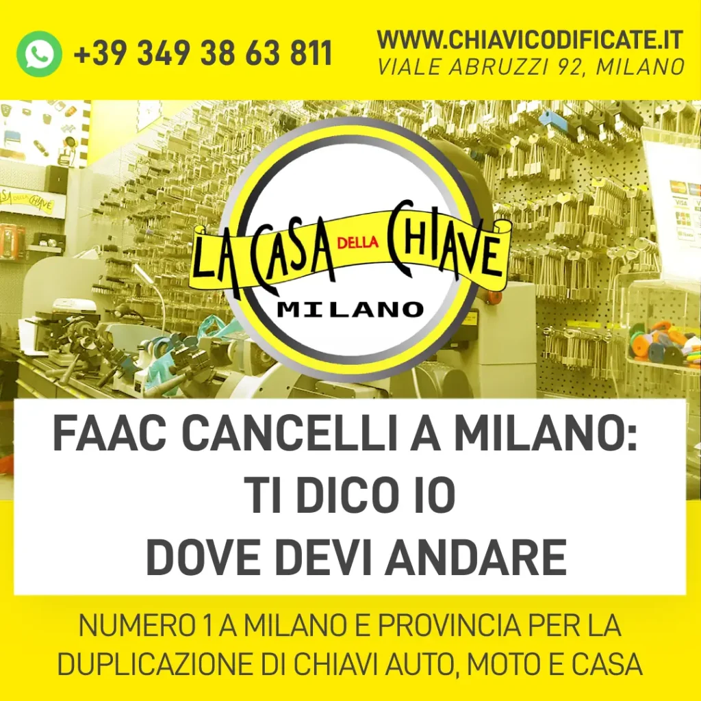 Faac cancelli a Milano ti dico io dove devi andare