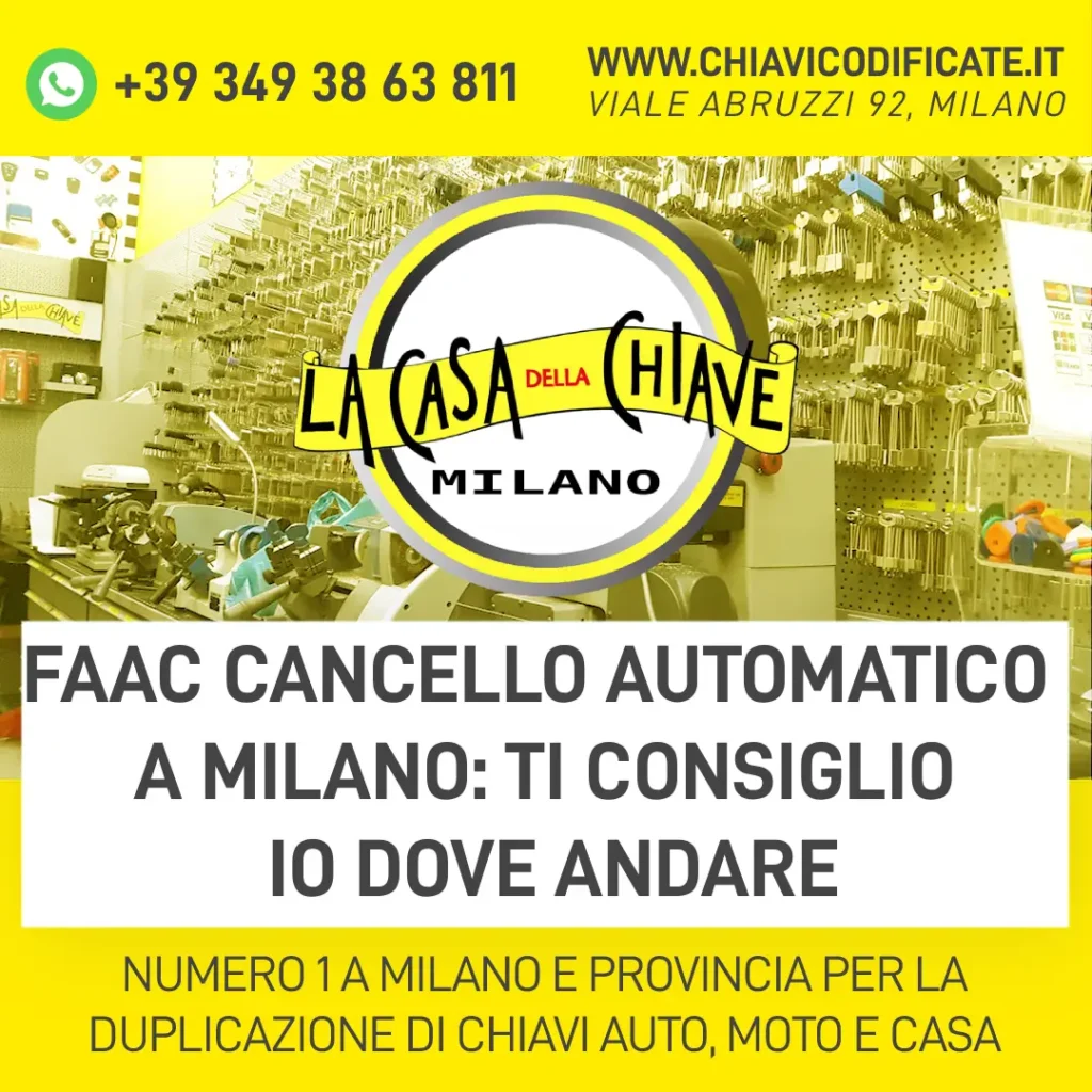 Faac cancello automatico a Milano ti consiglio io dove andare