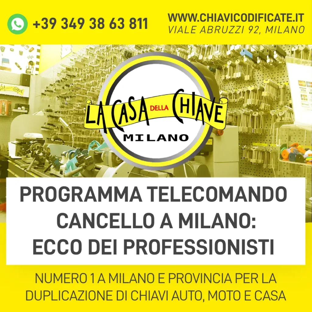 Programma telecomando cancello a Milano ecco dei professionisti